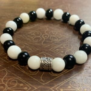 Black Jasper and White Agate