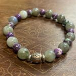 Labrodite and Purple Rain Flower Jade