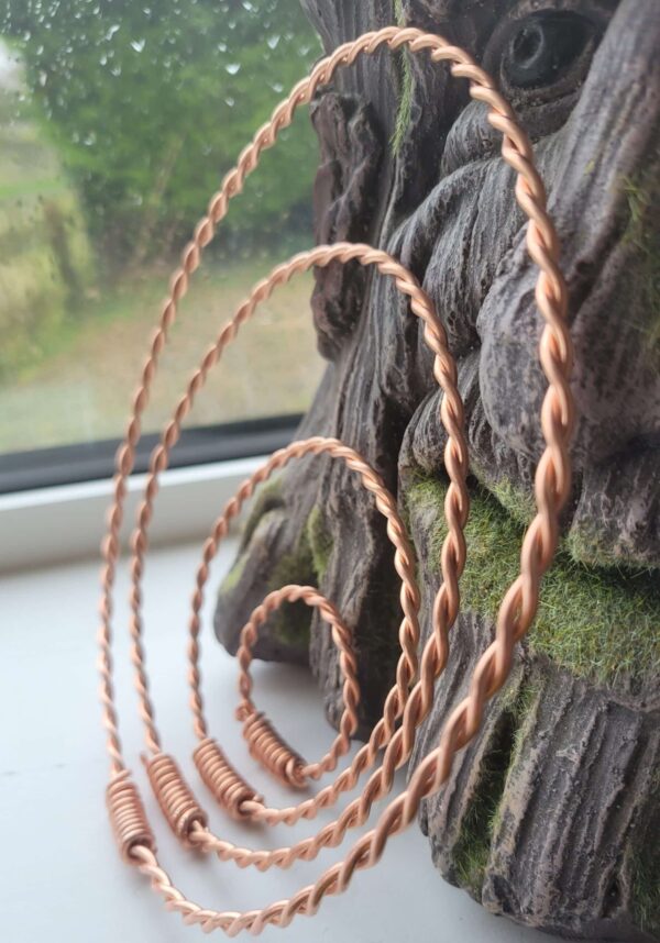 Set Of Four Tensor Rings 1/4, 1/3, 3/4, and a Full Sacred Cubit Size.