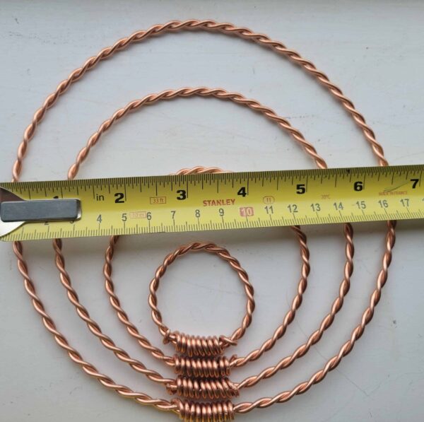 Set Of Four Tensor Rings 1/4, 1/3, 3/4, and a Full Sacred Cubit Size.