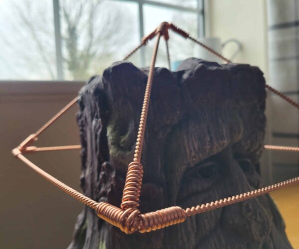 Copper Sacred Cubit Tensor Giza Pyramid, Restructures Water & Assists Meditation and Well-Being