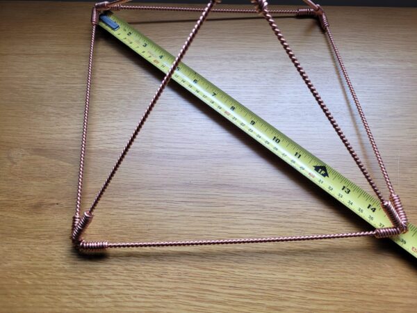 Copper Sacred Cubit Tensor Giza Pyramid, Restructures Water & Assists Meditation and Well-Being