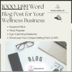 1,000-1,499 Word Blog Post ~ Most Popular (Wellness Business)