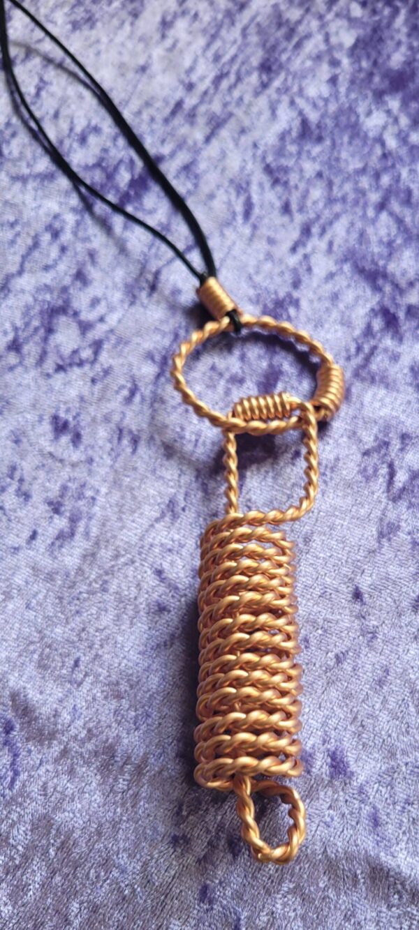 Tensor Torus Tube Necklace, Acu-Vac, 2 Sacred Cubit , Plus 1/4 Sacred Cubit Tensor Ring, Negative Energy Vacuum Pain Relief Energy Healing