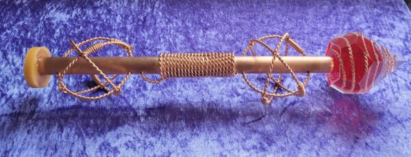 Tensor Copper Healing Device With a Obsidian Crystal Ball Wrapped In 333 MHz Earth Resonance Cubit Tensor Wire And 4xHalf Sacred Cubit
