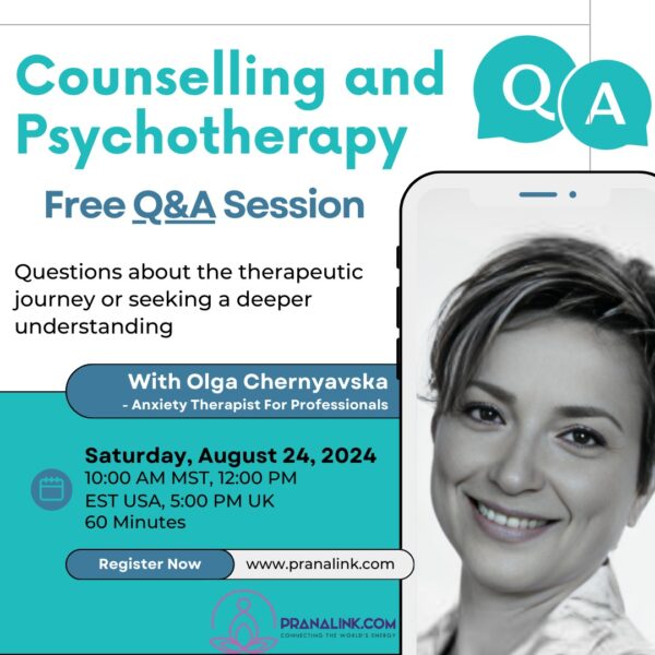 counselling and psychotherapy free Q&A session poster