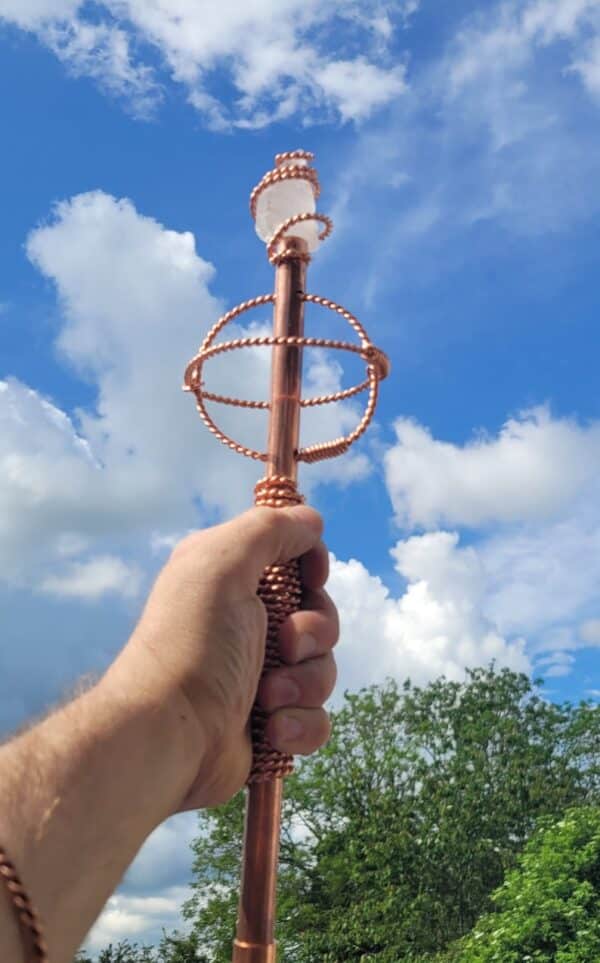 Copper Tensor Healing Wand with Quartz Crystal & 333MHz Cubit Wire - Image 4