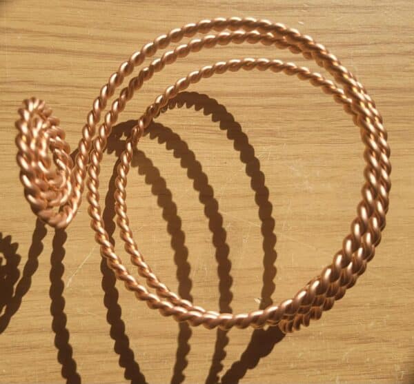 Copper Spirals 333 MHZ Cubit Mens Copper Tensor Wire Bracelet Bangle - Image 5