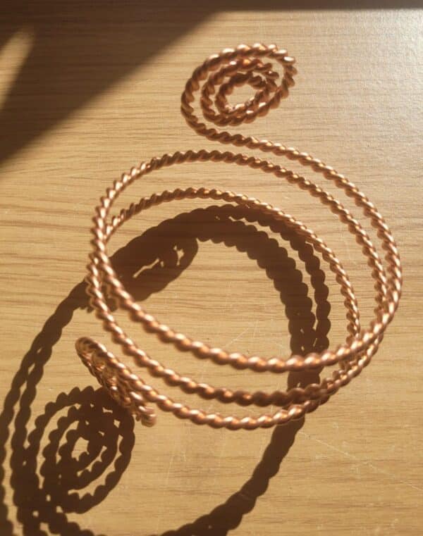 Copper Spirals 333 MHZ Cubit Mens Copper Tensor Wire Bracelet Bangle - Image 8