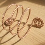 Copper Spirals 333 MHZ Cubit Ladies Copper Tensor Wire Bracelet Bangle