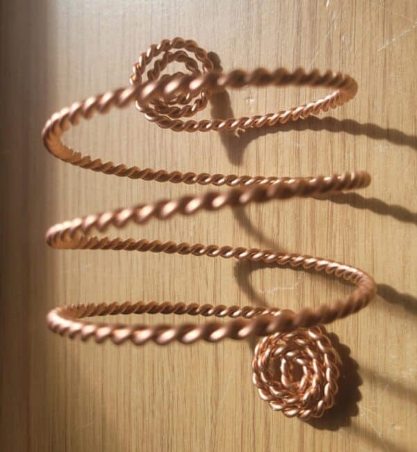 Copper Spirals 333 MHZ Cubit Ladies Copper Tensor Wire Bracelet Bangle - Image 9