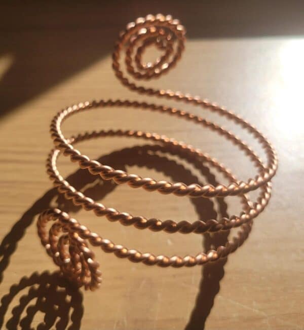 Copper Spirals 333 MHZ Cubit Mens Copper Tensor Wire Bracelet Bangle - Image 9